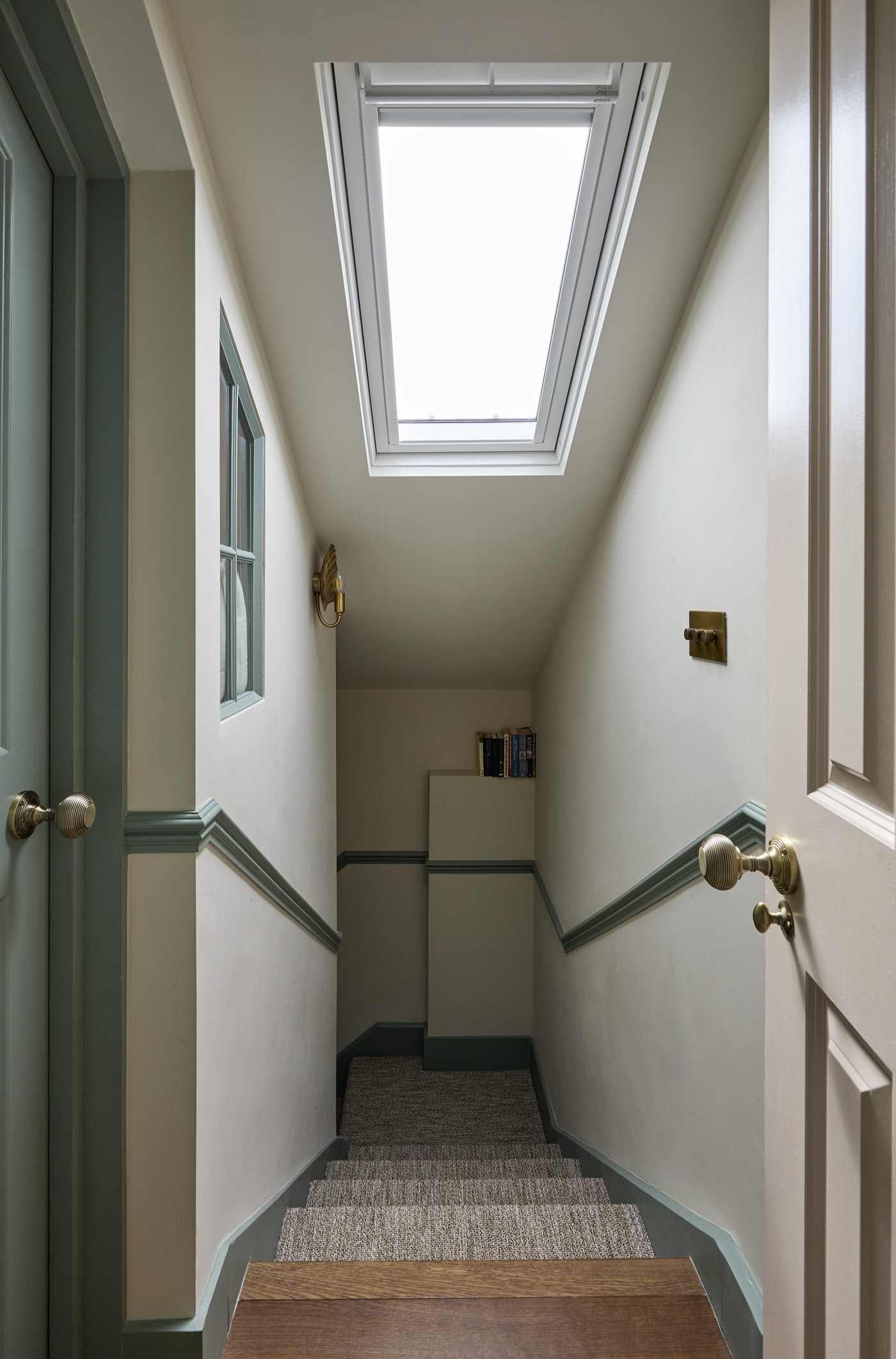 Loft landing at Melrose Gardens lit by a new rooflight